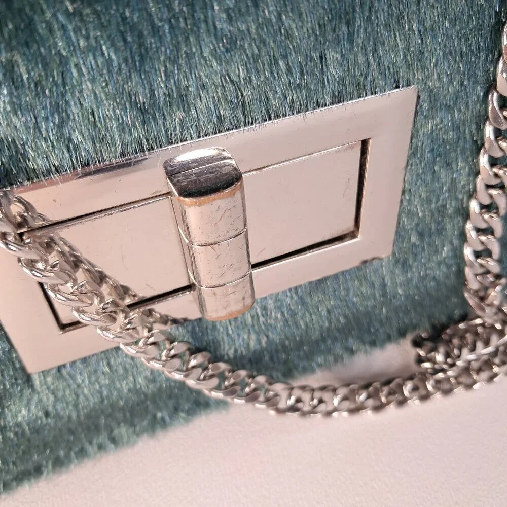 Free People Prospect Vegan Green Crossbody Bag Chain Strap